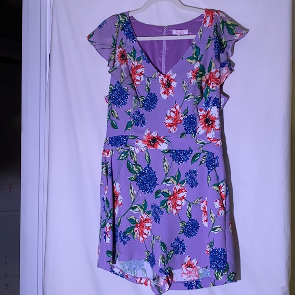 Parker Ana floral romper size 10 - Picture 12 of 13